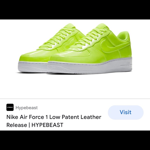 Nike Shoes | Lime Green Patent Leather Youth Air Force | Poshmark